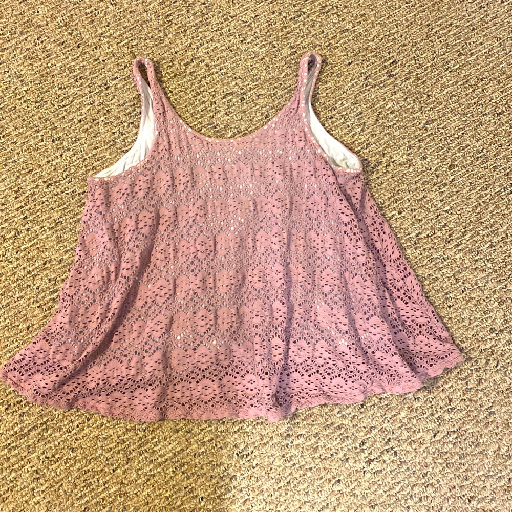 Anthropologie Lavender Lace Size Large Top